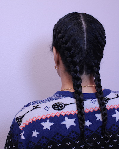 double braided hair